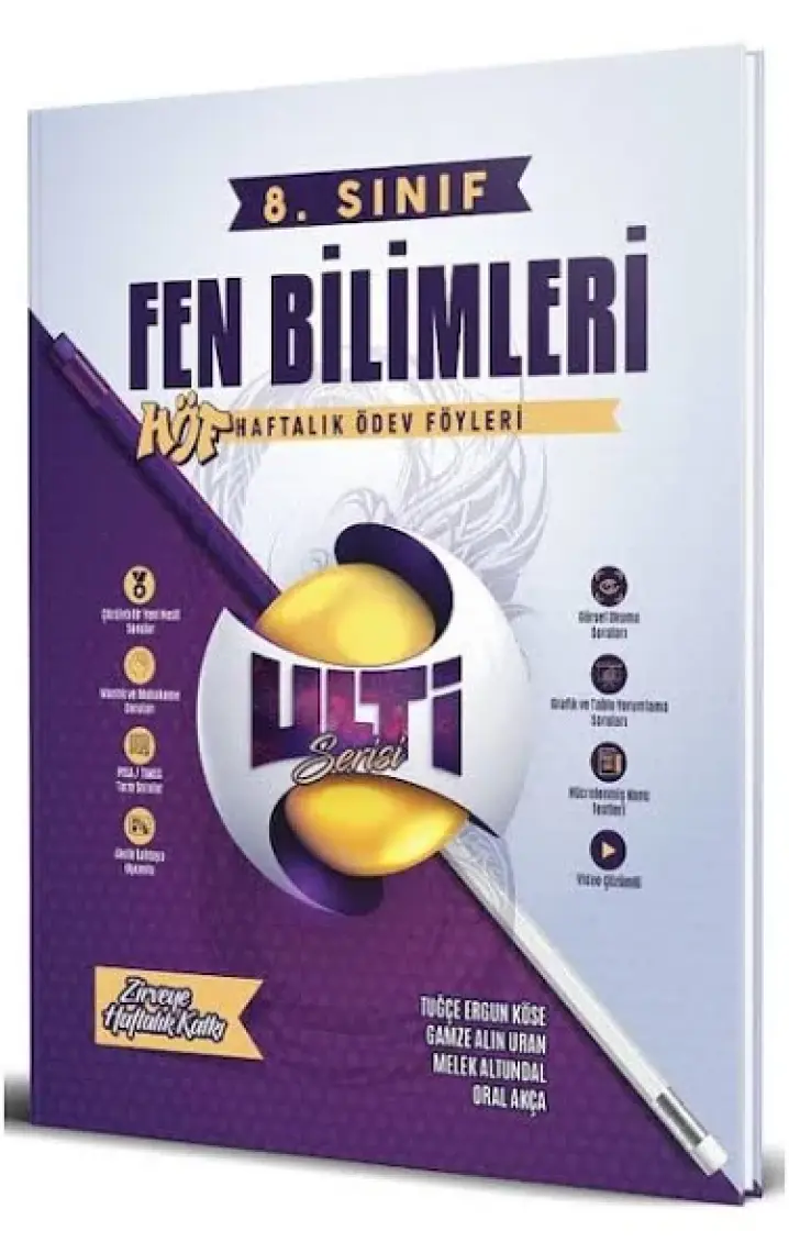 Bes yayınları Ulti 8. Sınıf HÖF Haftalık Ödev Föyleri Fen Bilimleri - 2024