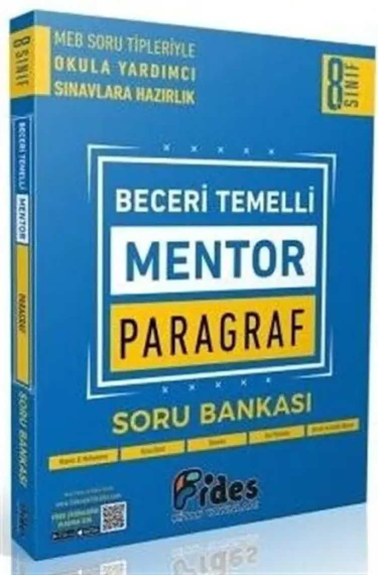 Fides Yayınları  8. Sınıf Beceri Temelli Mentor Paragraf Soru Bankası