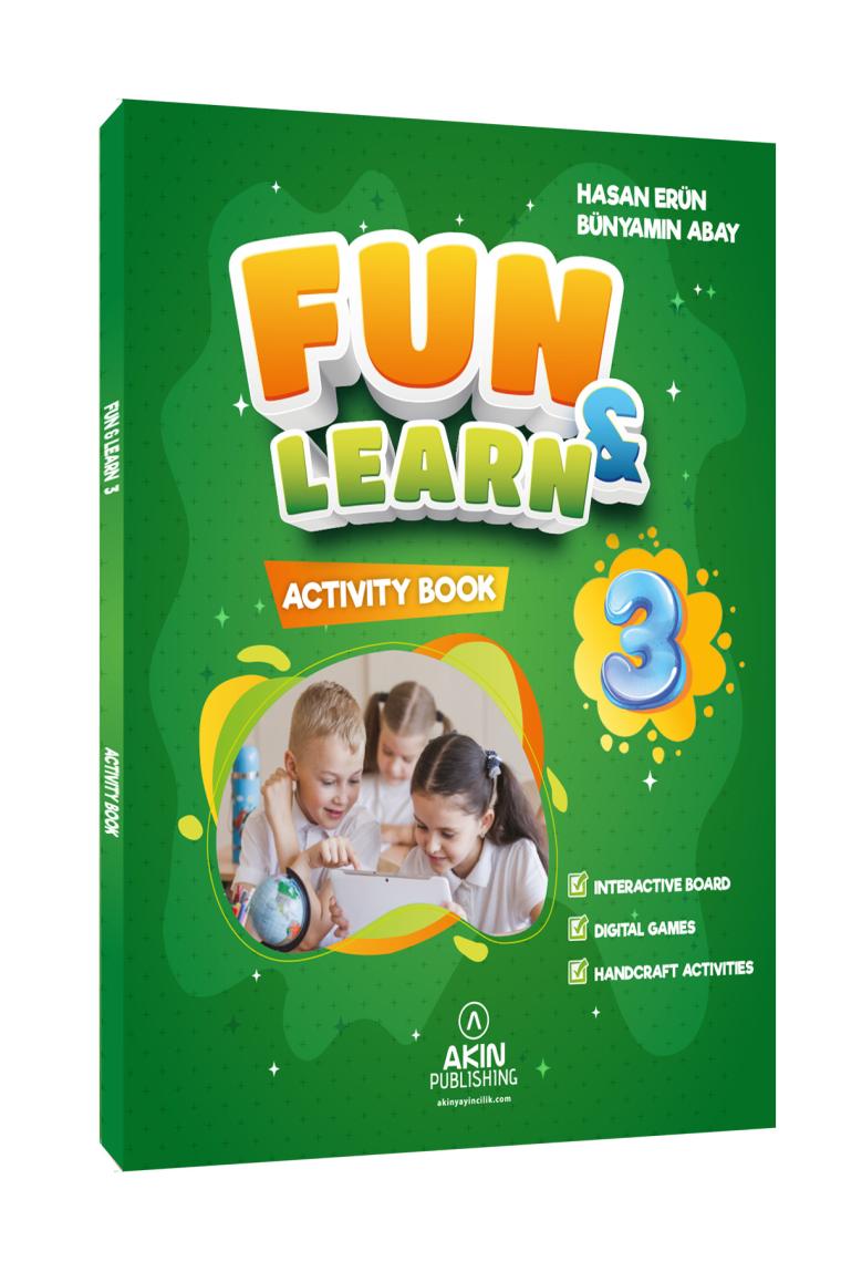 Akın Publishing 3. Sınıf Fun & Learn Ingilizce Set ( Course Book - Activity Book - Fun Mag