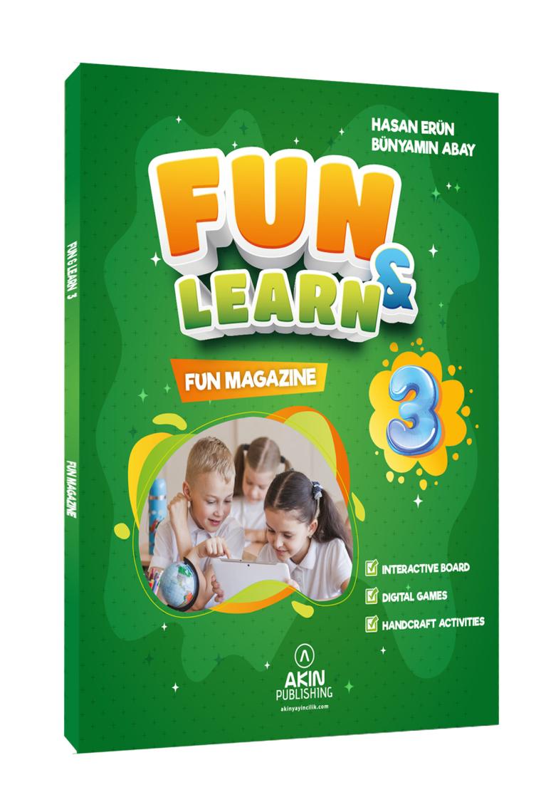 Akın Publishing 3. Sınıf Fun & Learn Ingilizce Set ( Course Book - Activity Book - Fun Mag