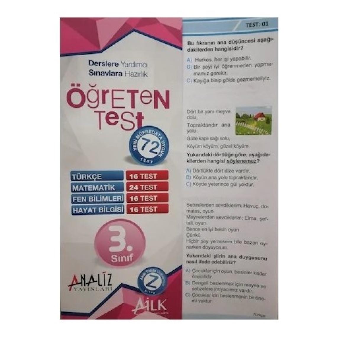 Analiz Yayınları 3.Sınıf Yaprak Test