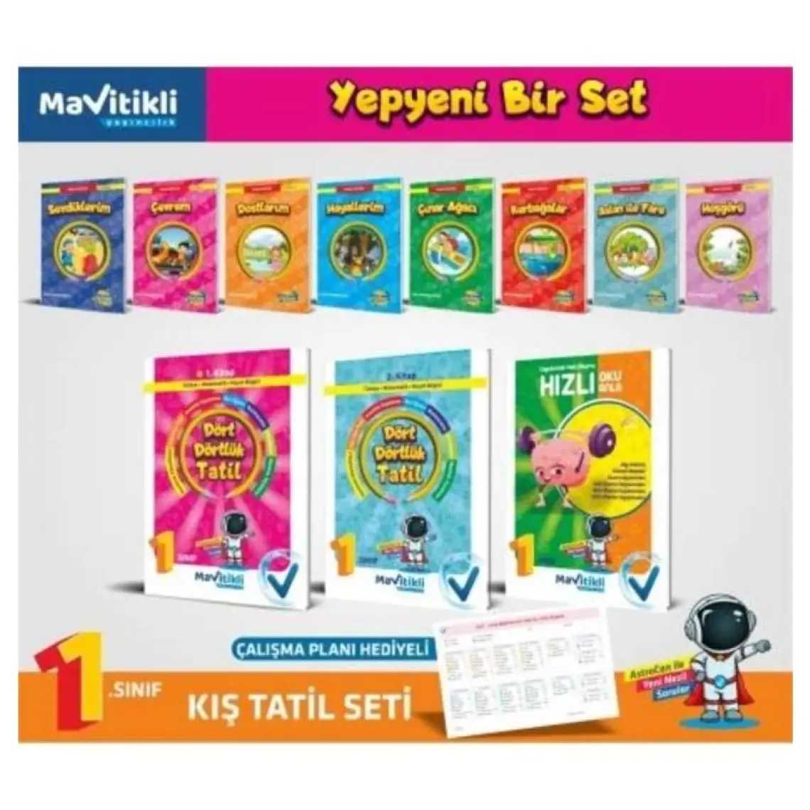 Mavitikli Yayıncılık 1. Sınıf Dört Dörtlük Tatil Kitabı