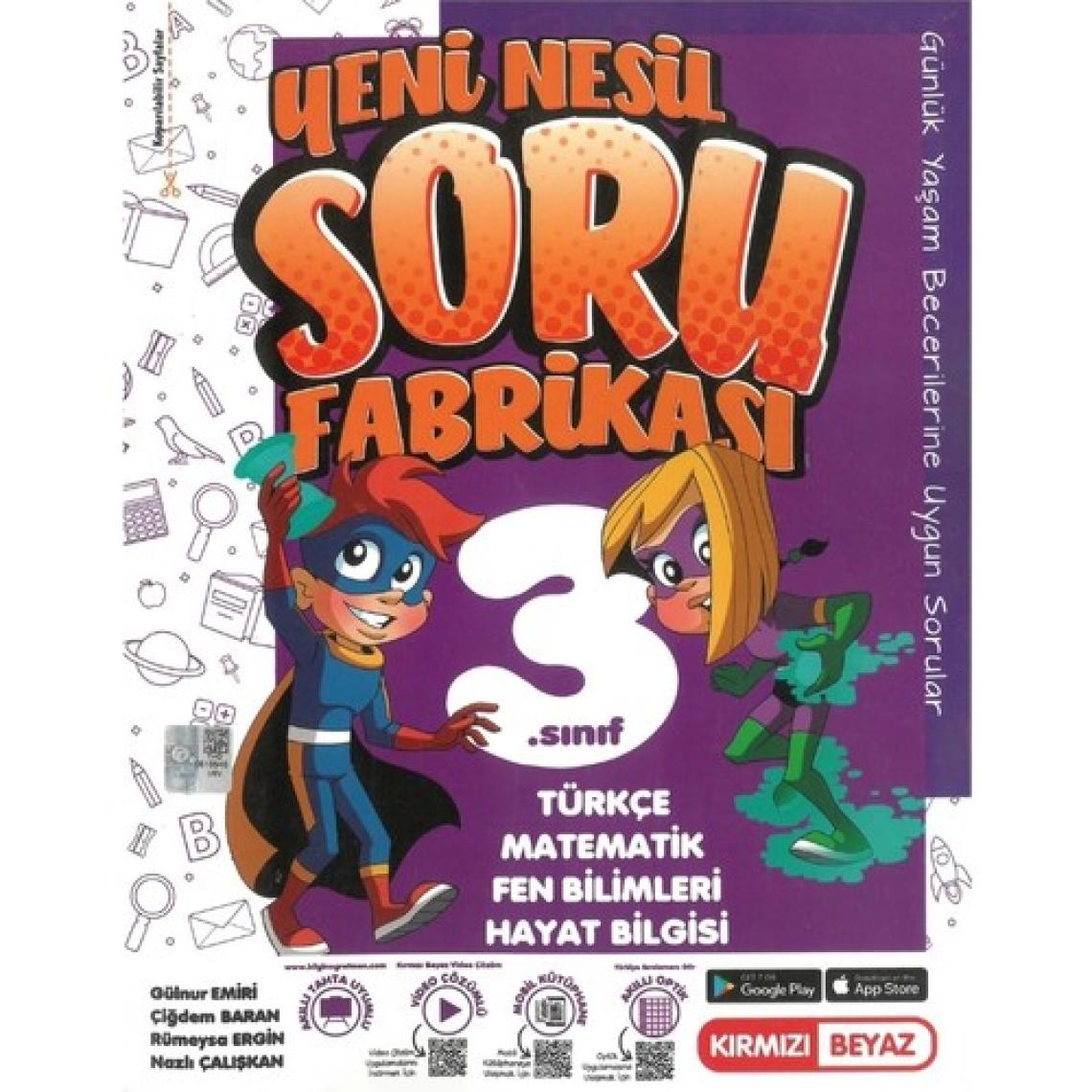 Kırmızı Beyaz Yayınlar 3.Sınıf Yeni Nesil Efsane Soru Fabrikası