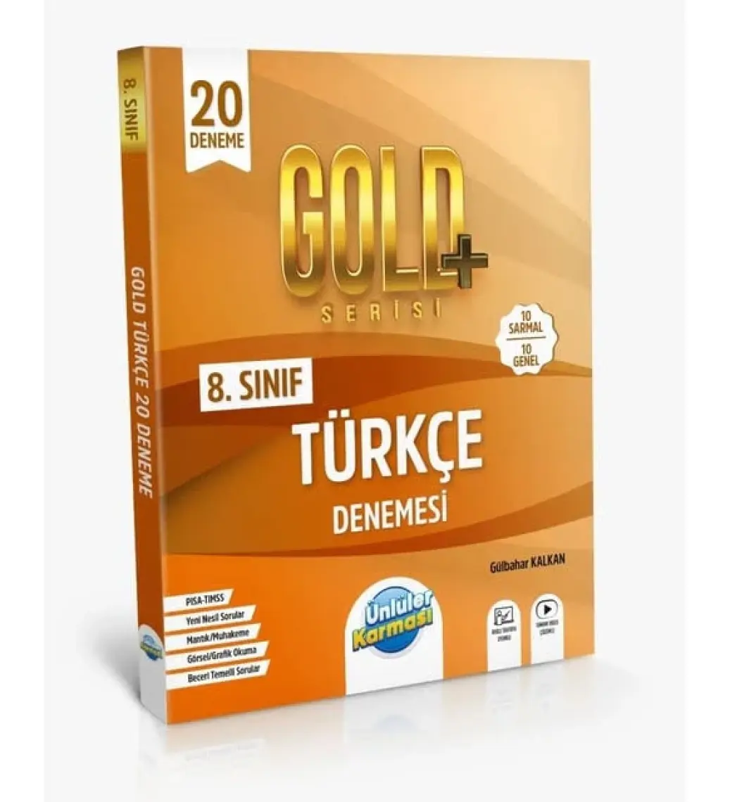 Ünlüler Karması 8. Sınıf Gold Serisi Türkçe 20 Denemesi 2024