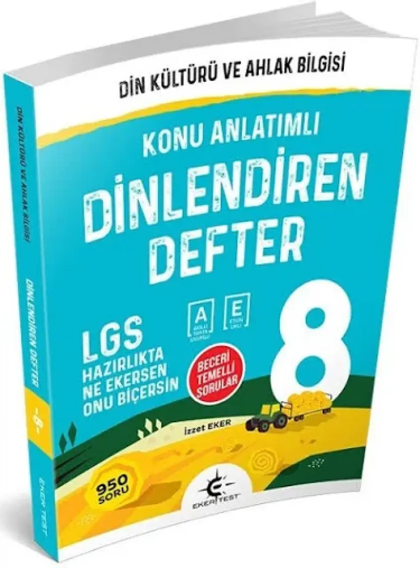 Eker Test Yayınları 8. Sınıf Dinlendiren Defter