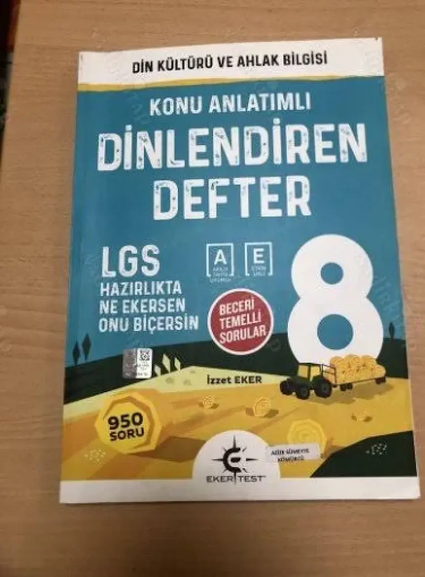 Eker Test Yayınları 8. Sınıf Dinlendiren Defter