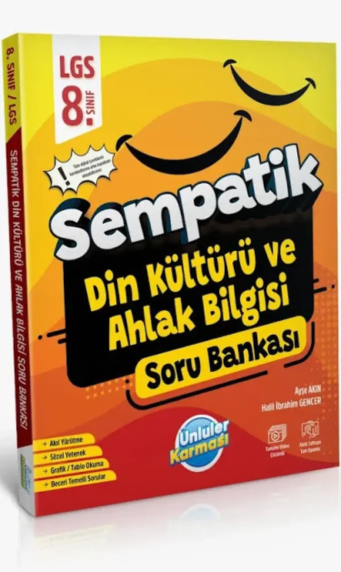 Ünlüler Karması 8. Sınıf Sempatik Din Kültürü ve Ahlak Bilgisi Soru Bankası