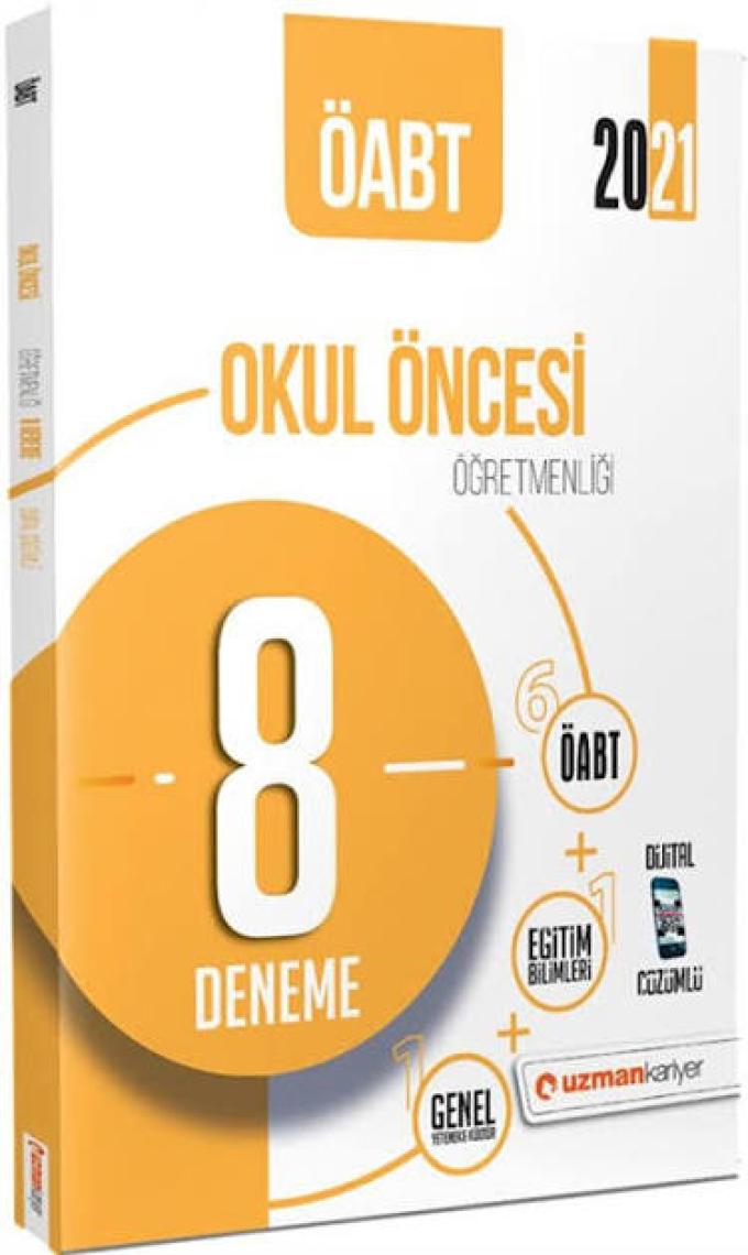 Uzman Kariyer Yayınları 2021 ÖABT Okul Öncesi Öğretmenliği 8 Deneme Dijital Çözümlü