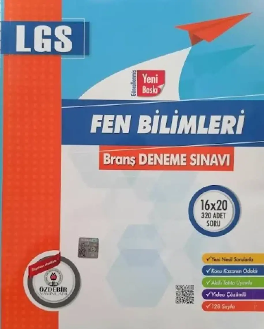 Özdebir Yayınları Yayınları 8. Sınıf Fen Bilimleri Branş Deneme Sınavı