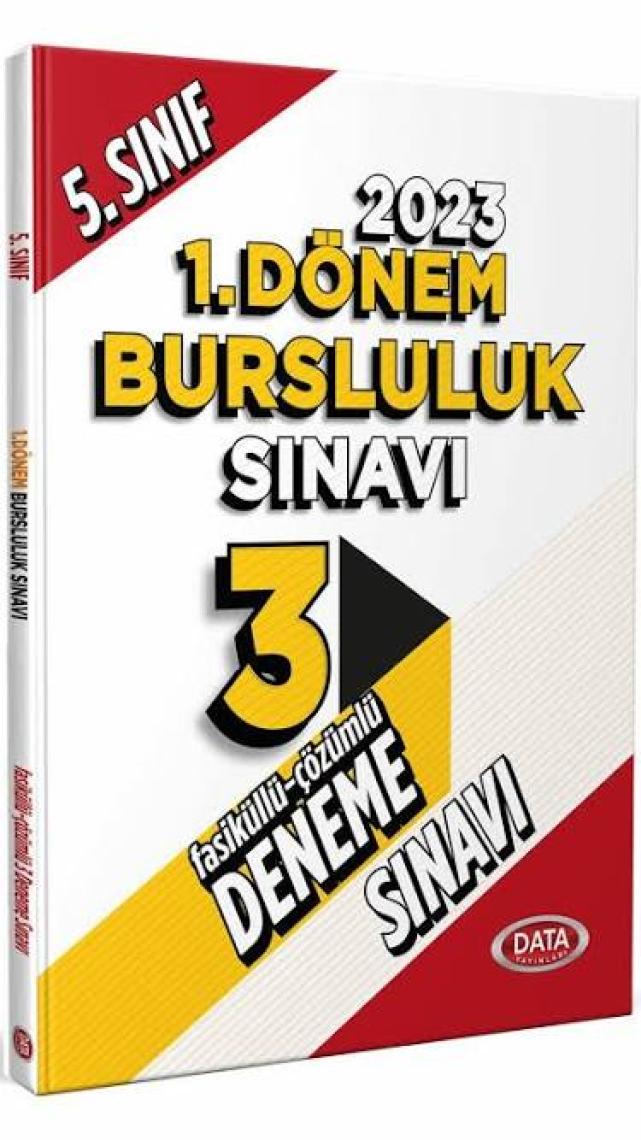 Data Yayınları 5. Sınıf 1. Dönem Bursluluk Sınavı Tamamı Çözümlü 3 Fasikül Deneme Sınavı