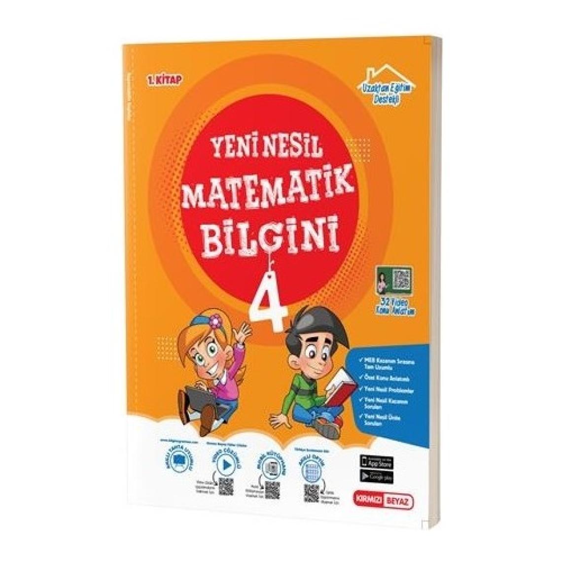 Kırmızı Beyaz Yayınlar 4.Sınıf Yeni Nesil Matematik Bilgini 2 Kitap Yeni 2022