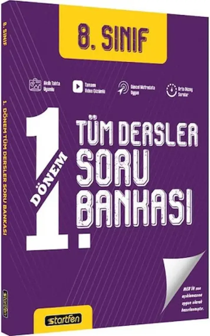Startfen Yayınları Startfen 8.sınıf 1.dönem Tüm Dersler Soru Bankası