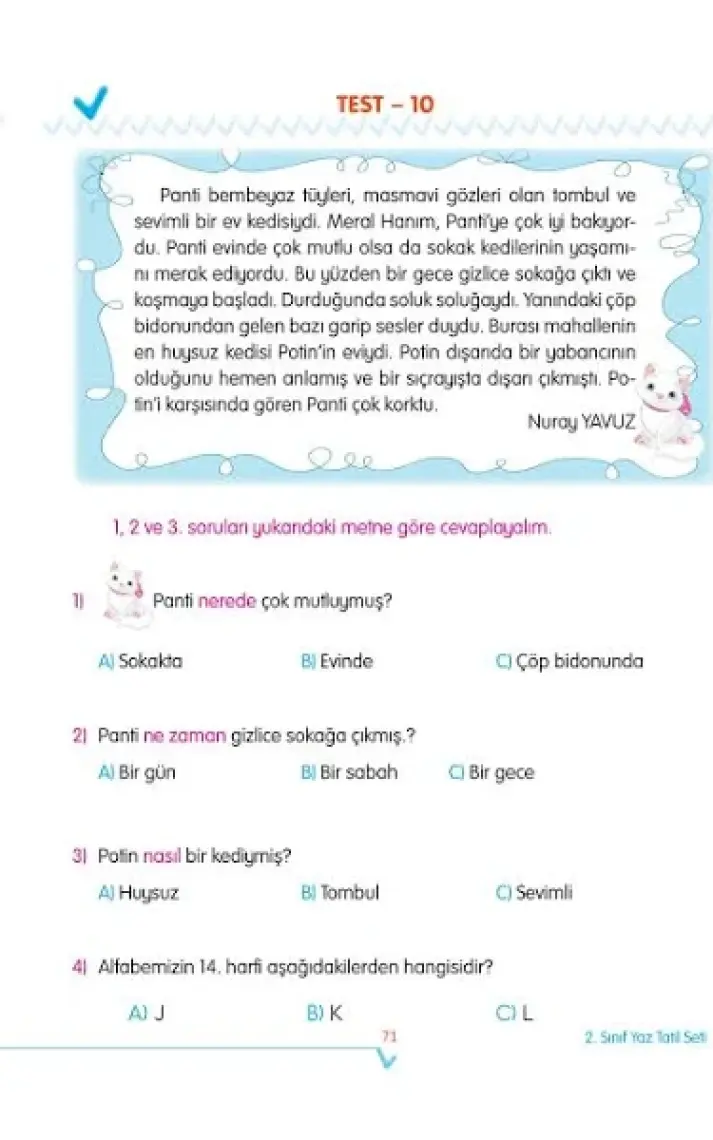 Mavitikli Yayıncılık 2.sınıf Yaz Tatil Kitabı-Mavitikli Yayıncılık Tatil Modu