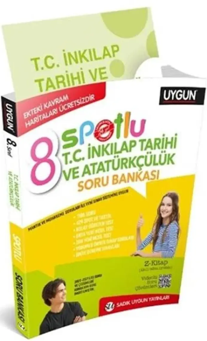 Sadık Uygun Yayınları 8. Sınıf Yeni Spotlu İnkılap Tarihi ve Atatürkçülük + Kavram Haritaları