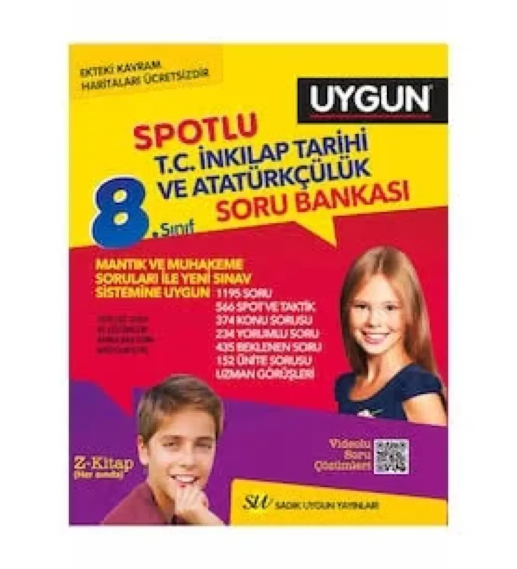 Sadık Uygun Yayınları 8. Sınıf Yeni Spotlu İnkılap Tarihi ve Atatürkçülük + Kavram Haritaları