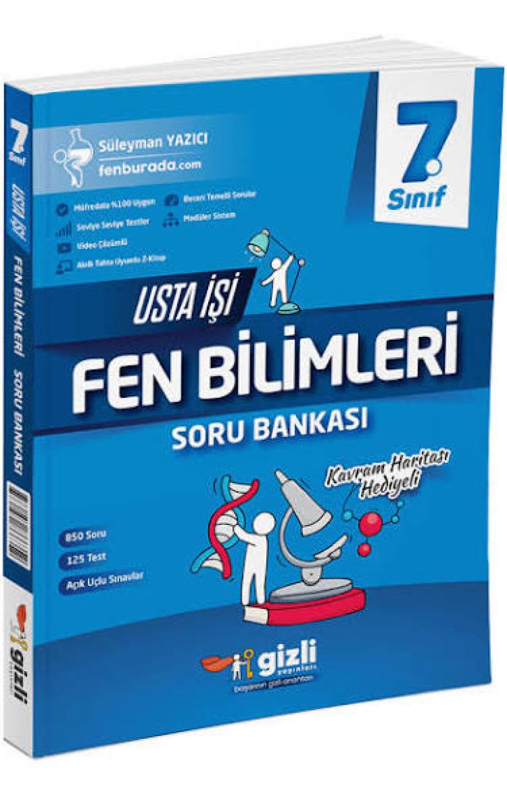 Gizli Yayınları 2025 7. Sınıf Fen Bilimleri Usta İşi Soru Bankası - Kavram Haritası