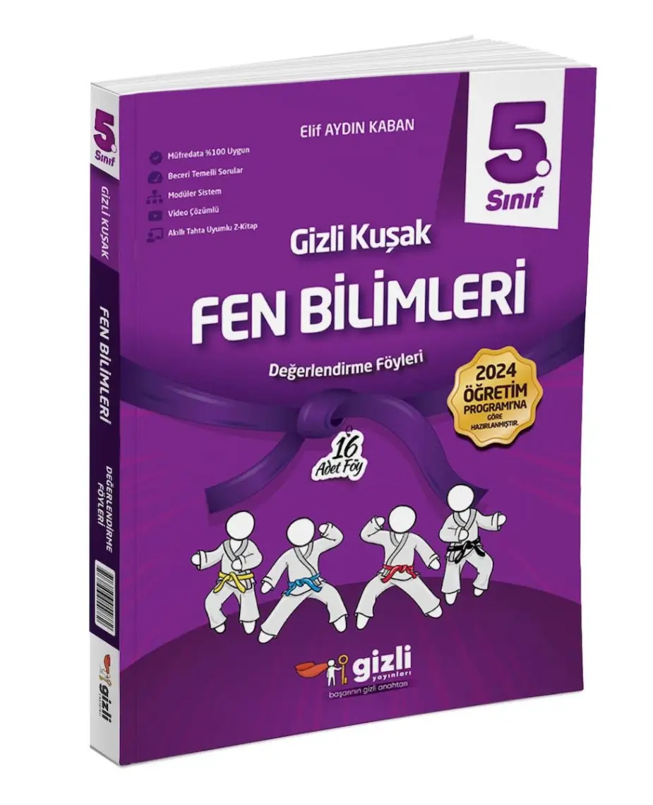 Gizli Yayınları 2025 5. Sınıf Fen Bilimleri Değerlendirme Föyleri Gizli Kuşak Serisi