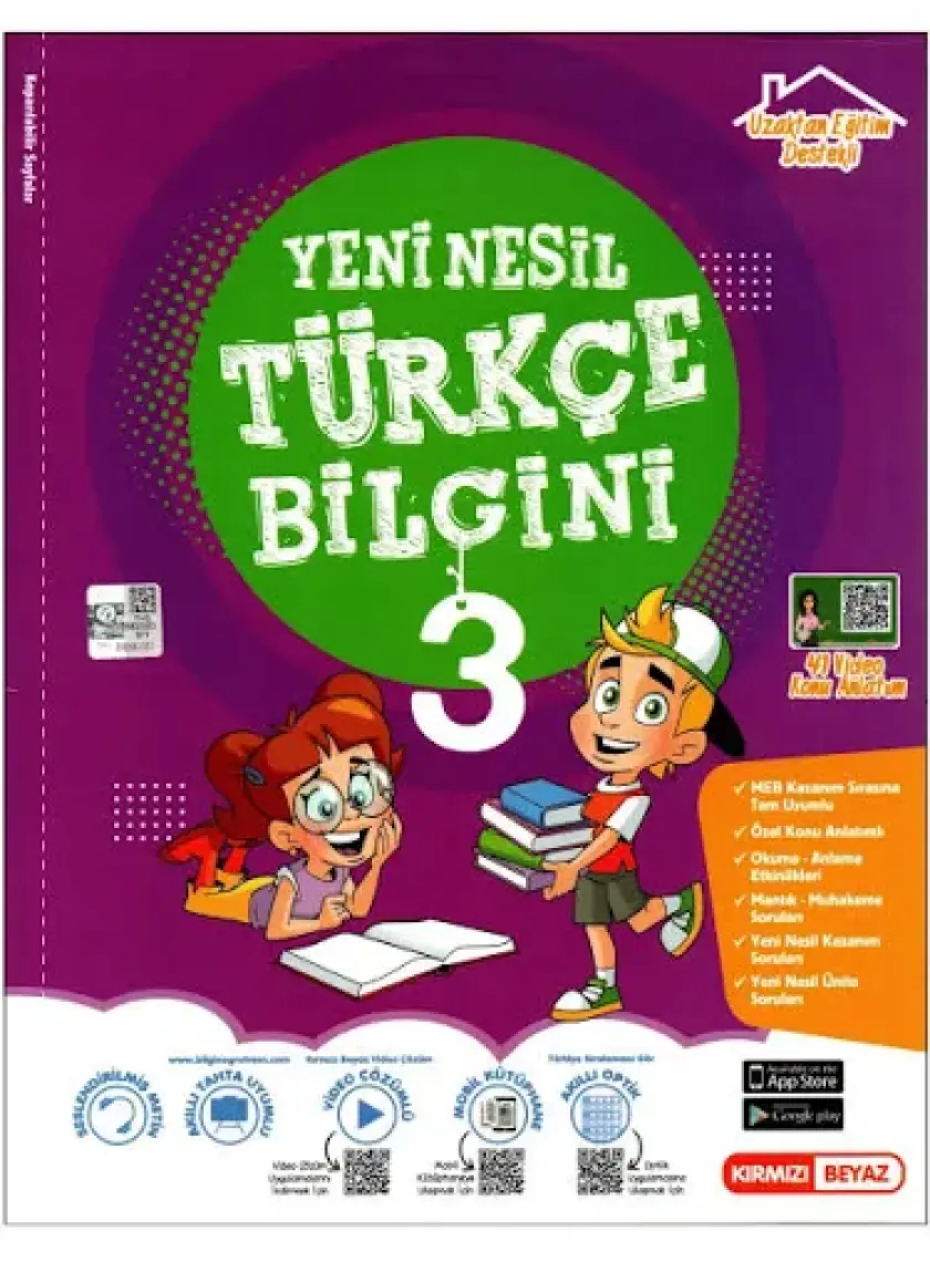 Kırmızı Beyaz Yayınlar 3.Sınıf Yeni Nesil Türkçe Bilgini Yeni 2022