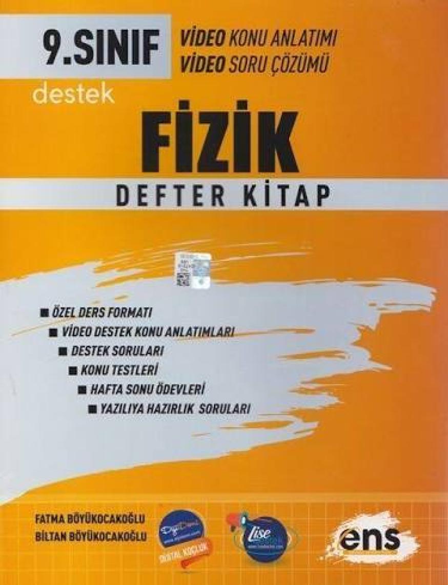 ENS Yayıncılık 9. Sınıf Fizik Defter Kitap 2023