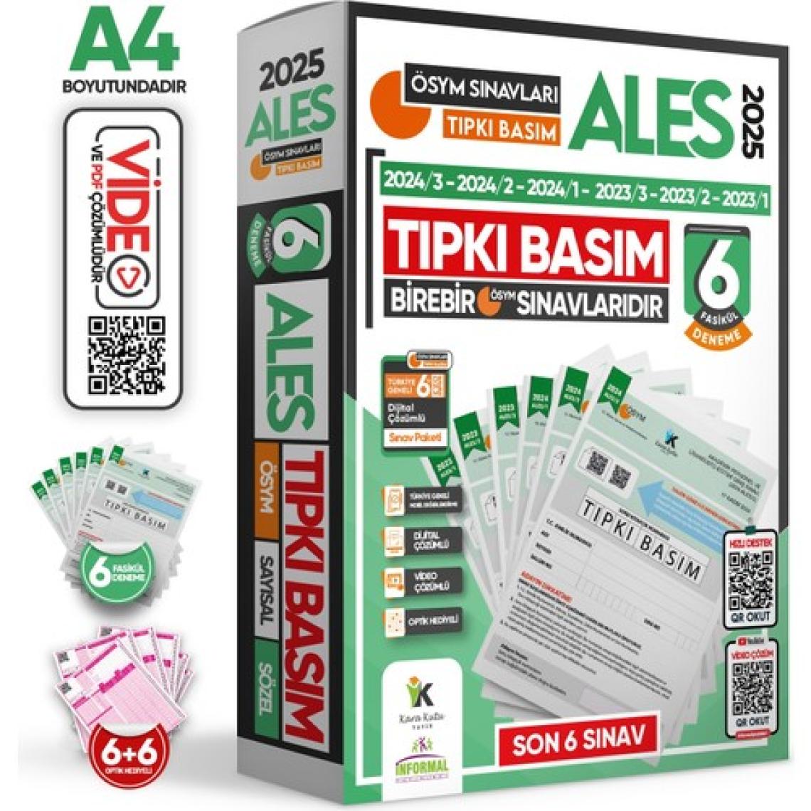 2024 ALES ÖSYM Tıpkı Basım Çıkmış Soru 6lı Deneme Paketi Video ve Dijital Çözümlü Türkiye Geneli