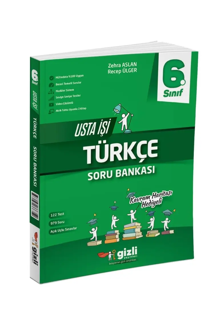 Gizli Yayınları 2025 6. Sınıf Türkçe Usta İşi Soru Bankası - Kavram Haritası