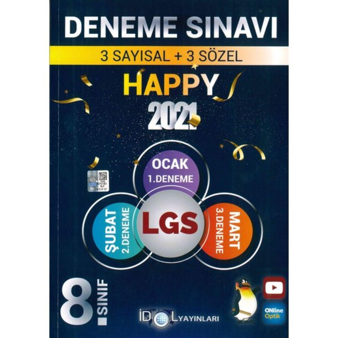 İdol Yayınları 8.Sınıf Lgs Happy 2021 3'Lü Deneme