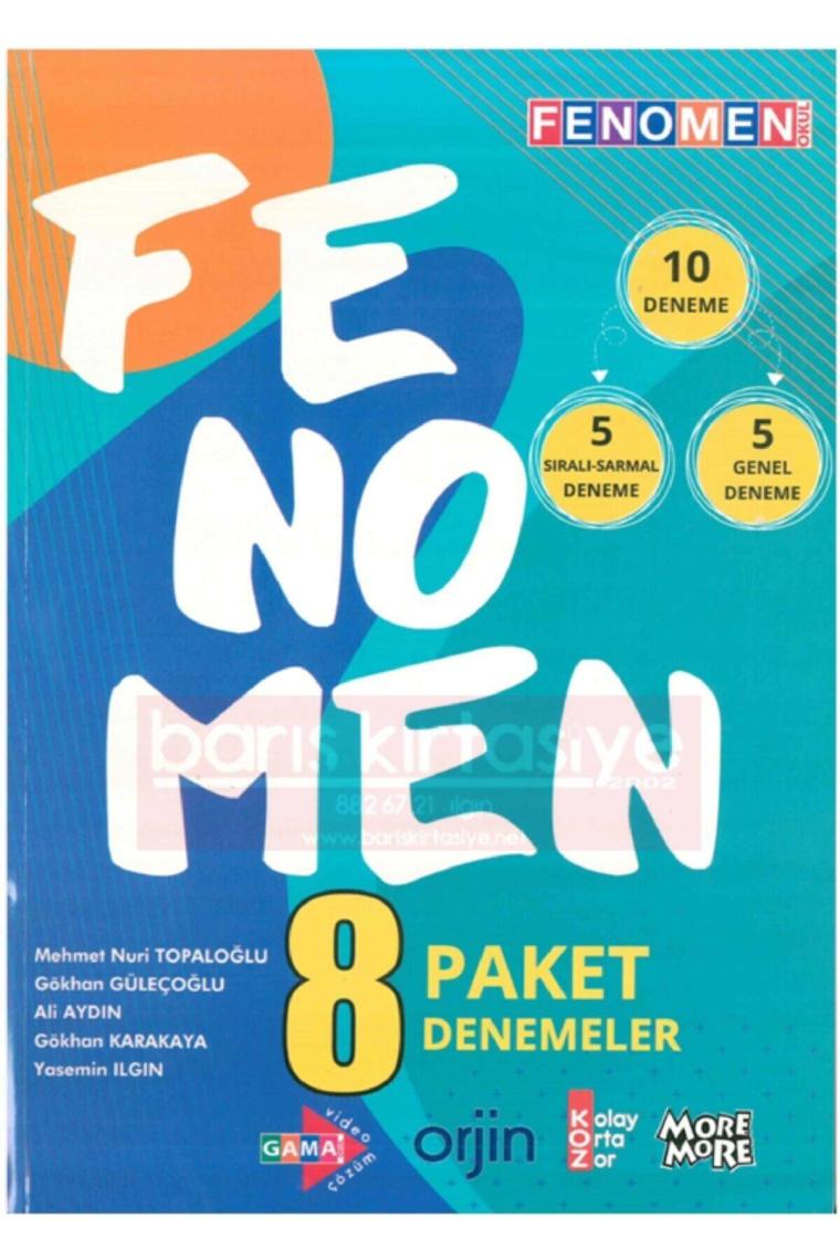 Gama Okul 8. Sınıf Fenomen Tüm Dersler 10lu Paket Deneme