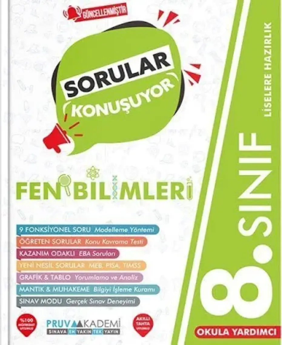 Pruva Akademi 8. Sınıf Fen Bilimleri Soru Bankası