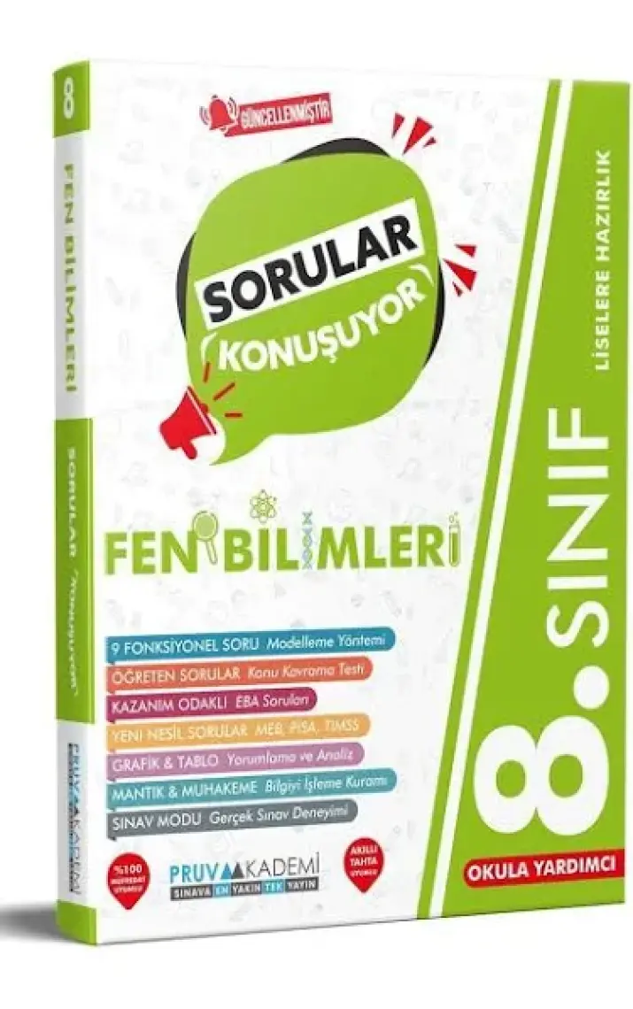 Pruva Akademi 8. Sınıf Fen Bilimleri Soru Bankası