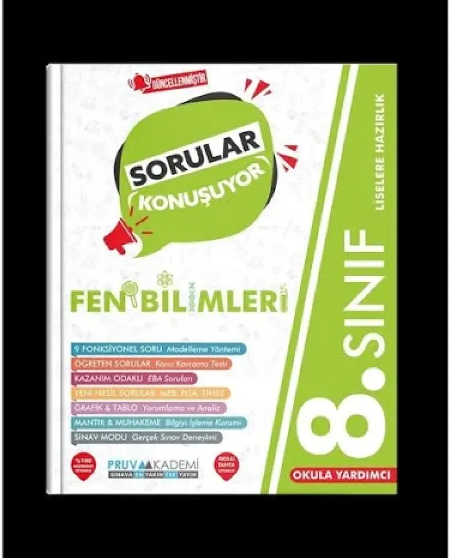 Pruva Akademi 8. Sınıf Fen Bilimleri Soru Bankası