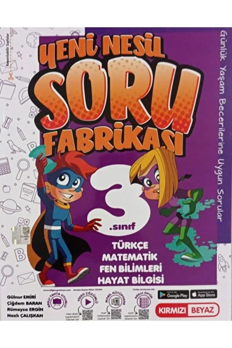 Kırmızı Beyaz Yayınlar 3.Sınıf Yeni Nesil Efsane Soru Fabrikası