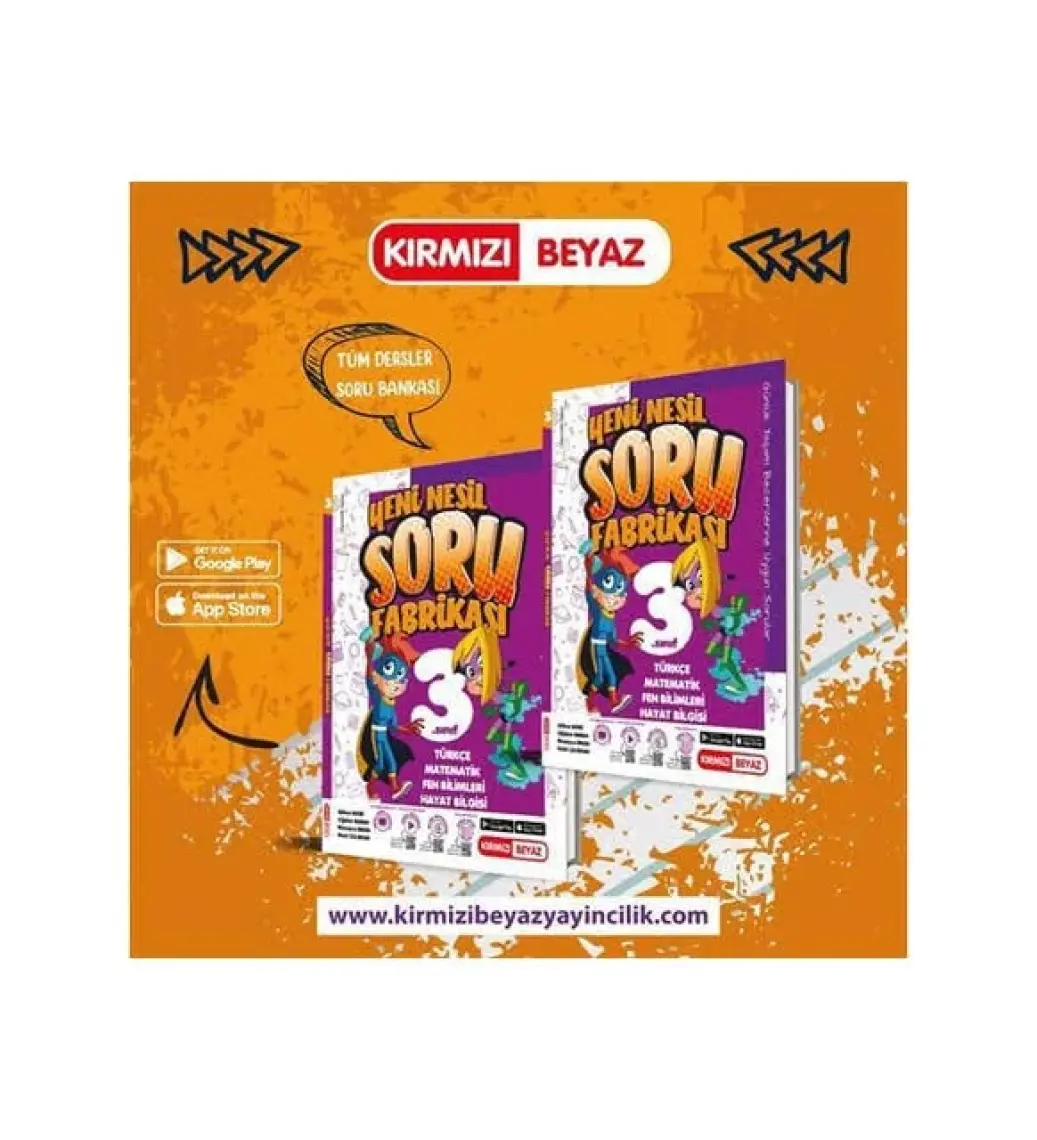Kırmızı Beyaz Yayınlar 3.Sınıf Yeni Nesil Efsane Soru Fabrikası