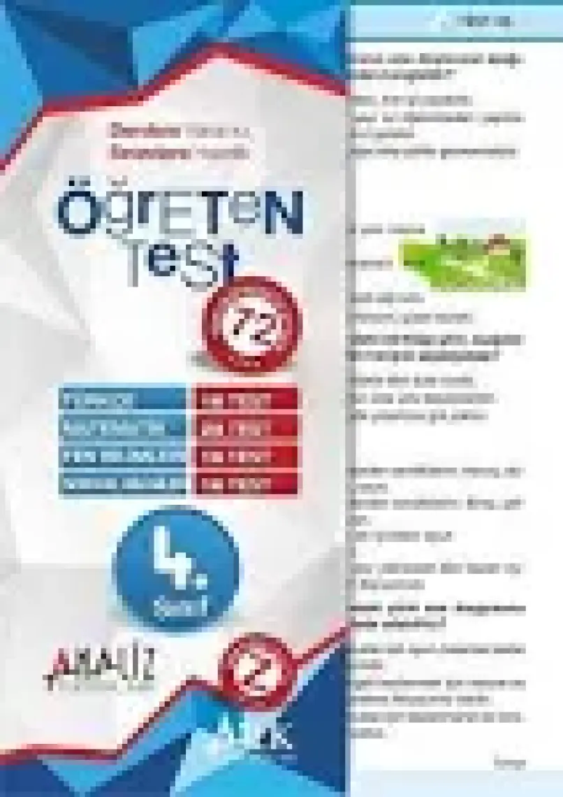 Analiz Yayınları 4.Sınıf Yaprak Test