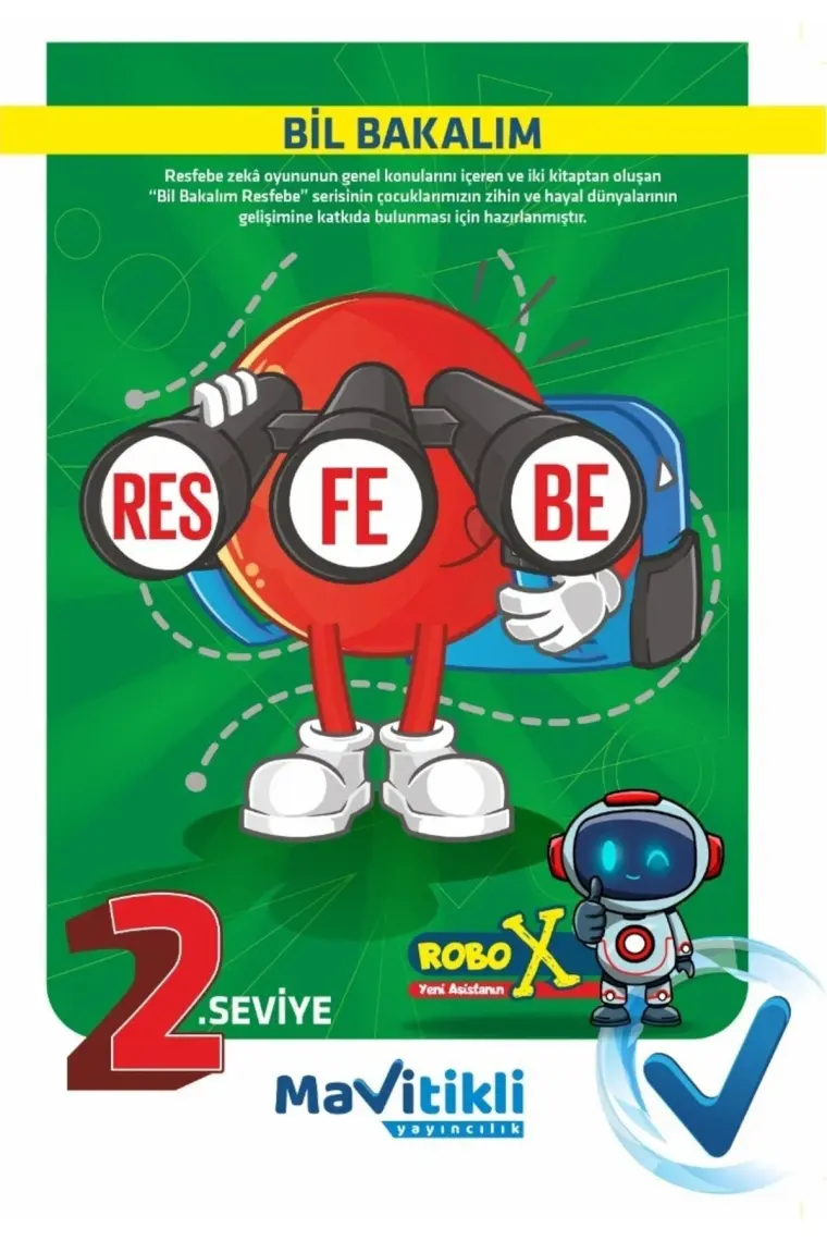 Mavitikli Yayıncılık Bil Bakalım  Res-Fe-Be  Seviye-2 Görsel Zeka - Hayal  Gücü