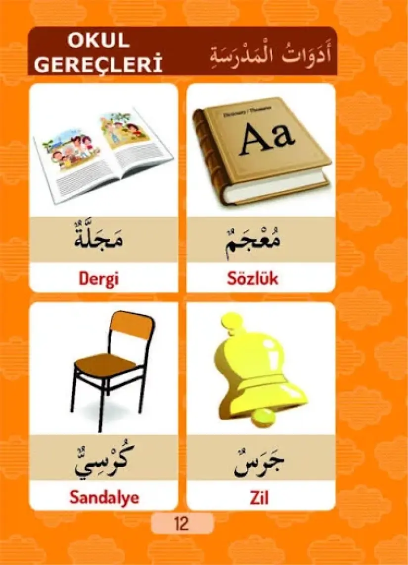 Mektep 7. Sınıf İmam Hatip Arapça Kelime Kartelası