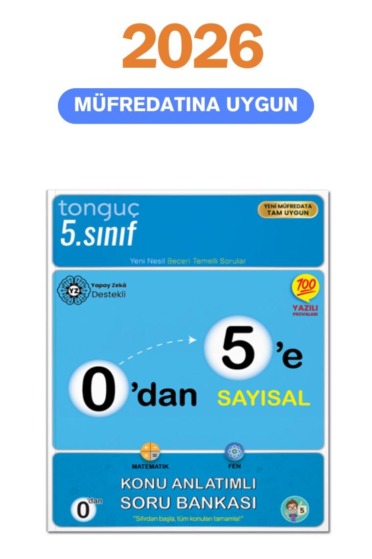 5. Sınıf 0'dan 5 E Sayısal Konu Anlatımlı Soru Bankası Tonguç Akademi