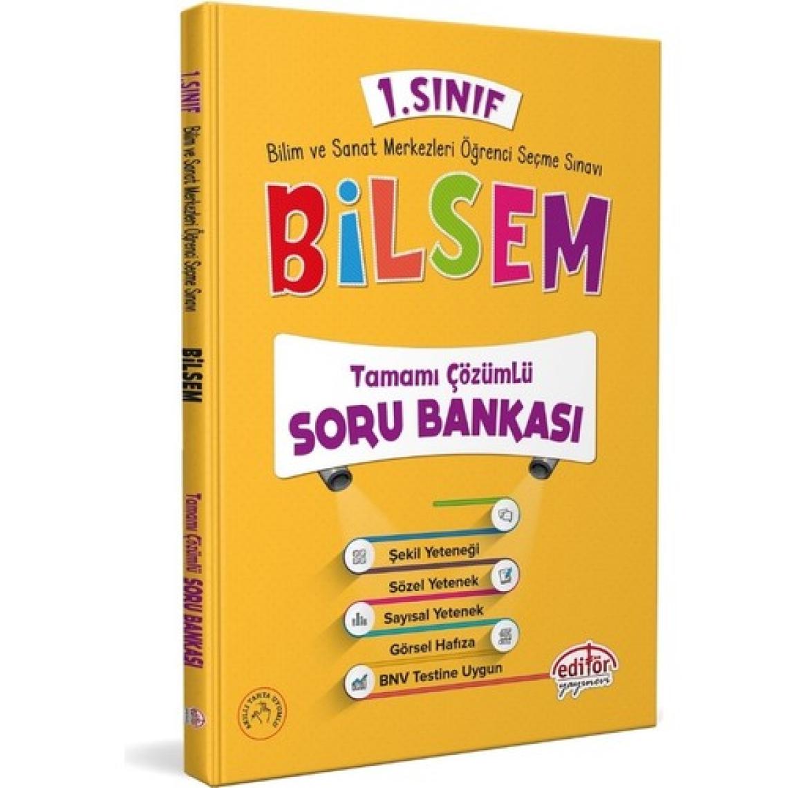 Editör Yayınları 1. Sınıf Bilsem Tamamı Çözümlü Soru Bankası