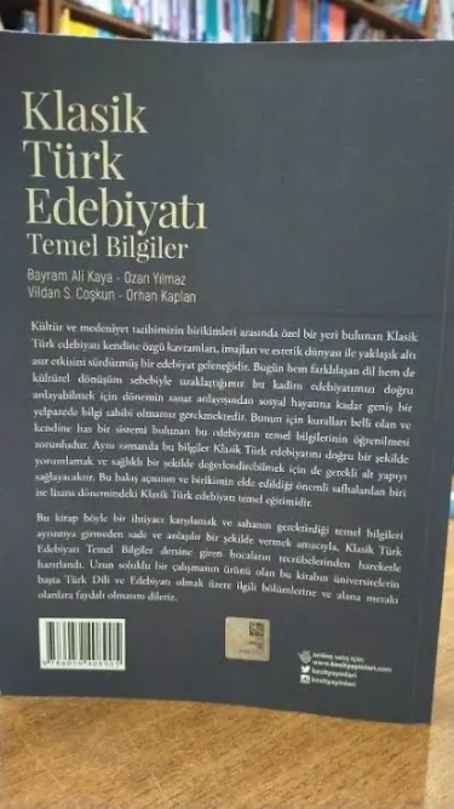 Klasik Türk Edebiyatı Temel Bilgiler - Bayram Ali Kaya,orhan Kaplan,ozan Yılmaz,vildan S. Coşkun
