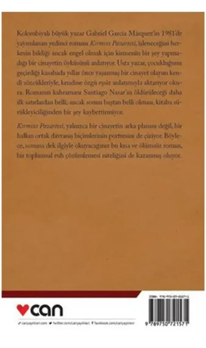 Kırmızı Pazartesi (Ciltsiz) - Gabriel Garcia Mârquez