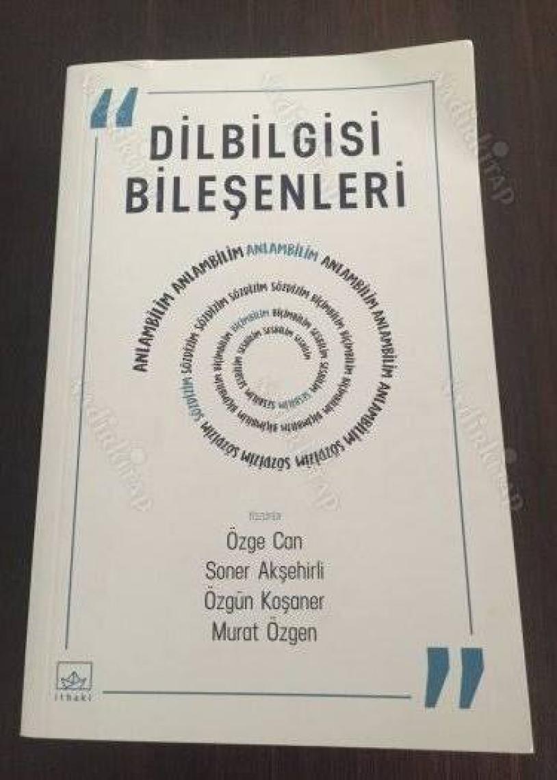 Dilbilgisi Bileşenleri - Özge Can - Soner Akşehirli