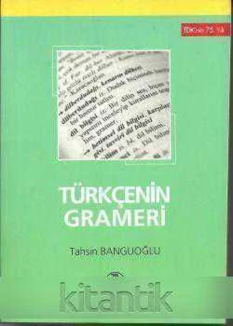 Türk Dil Kurumu Yayınları Türkçenin Grameri