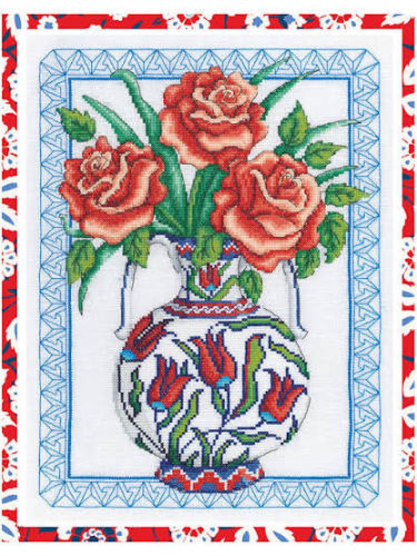 Kanaviçe Iznik ve Delft Çinileri