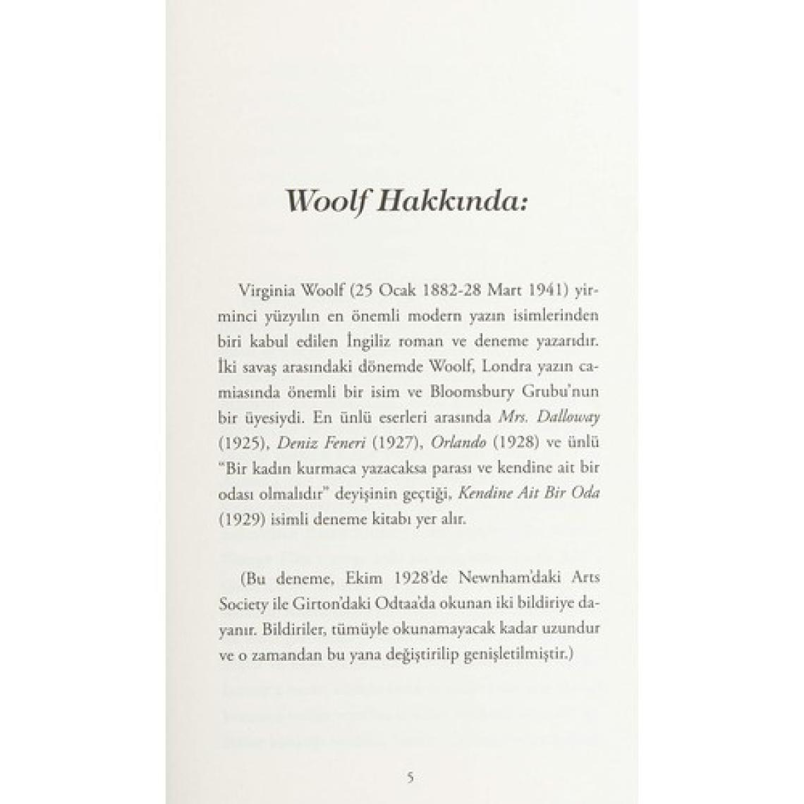 Kendine Ait Bir Oda - Virginia Woolf