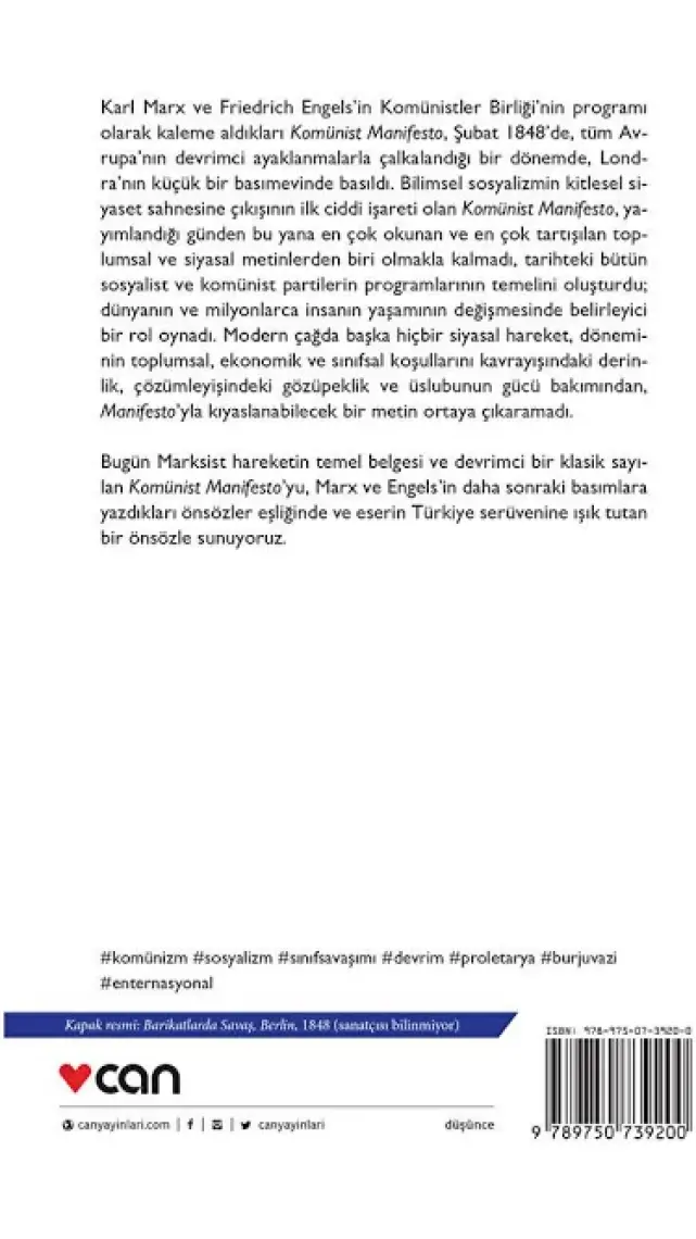 Komünist Manifesto - Karl Marx-Friedrich Engels