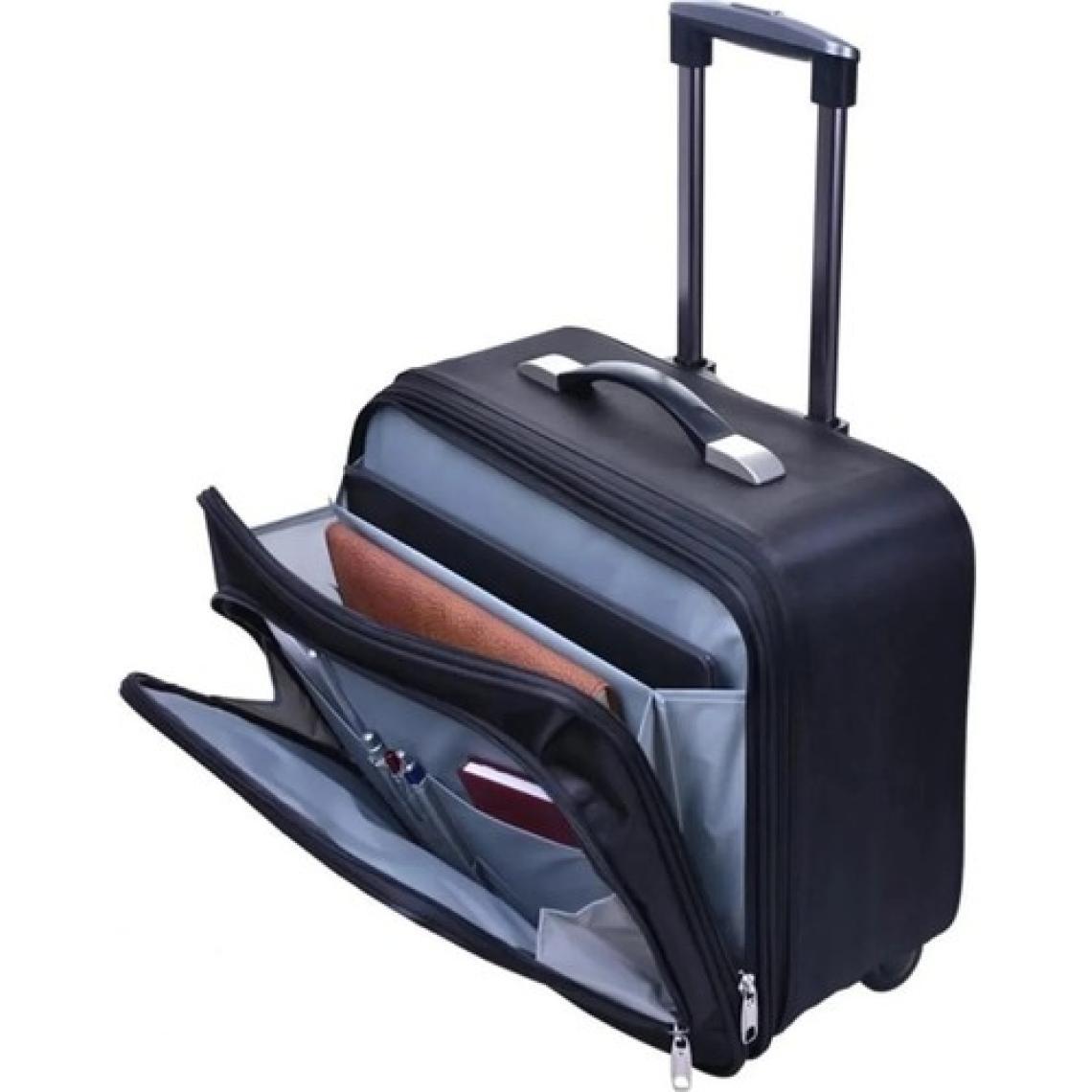 TahTicMer Çekçekli Pilot Çantası Büyük Boy Lüx Kasalı Teknik Servis Çantası Pilot Hostes Evrak Laptop Notebook Çantası Siyah