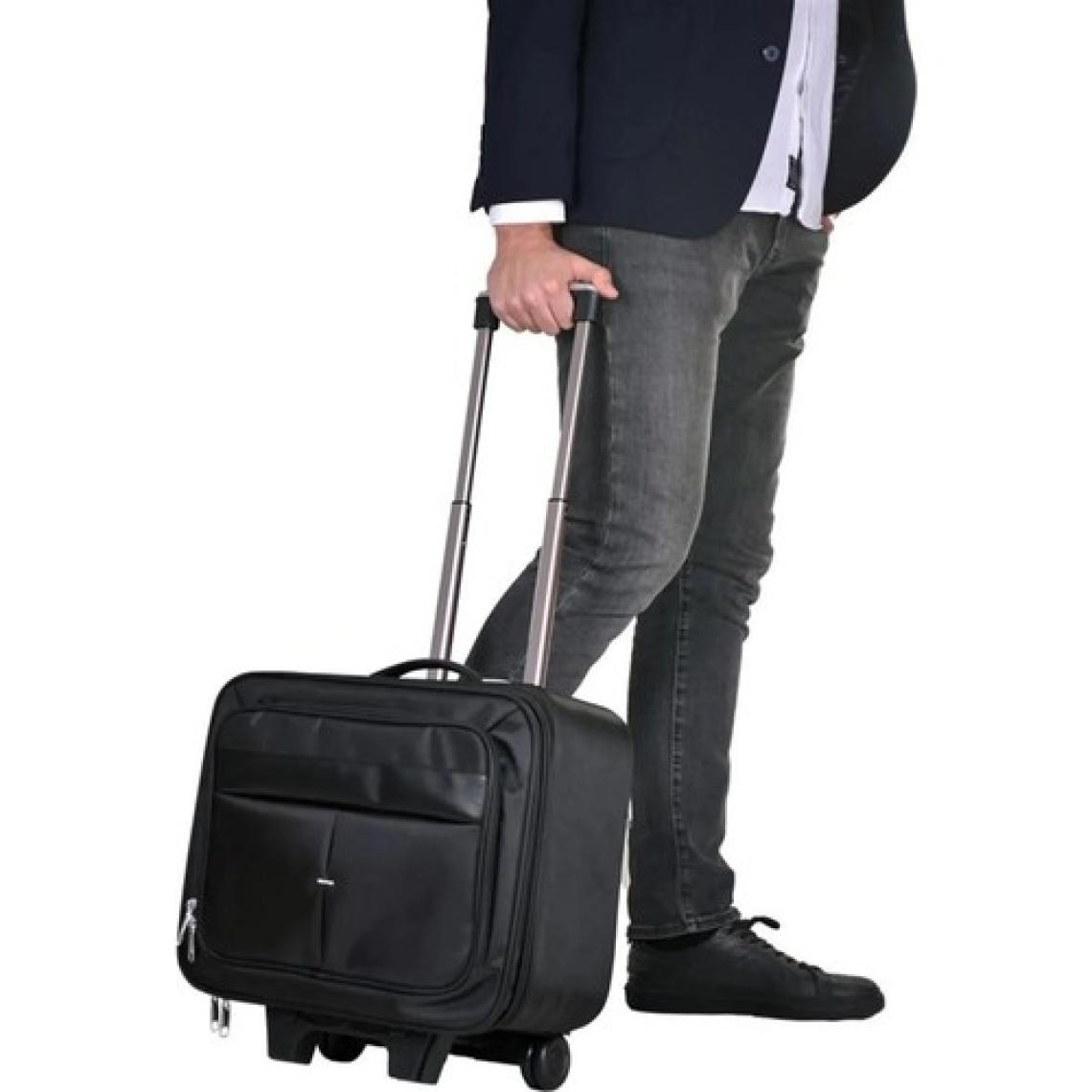 TahTicMer Çekçekli Pilot Çantası Büyük Boy Lüx Kasalı Teknik Servis Çantası Pilot Hostes Evrak Laptop Notebook Çantası Siyah
