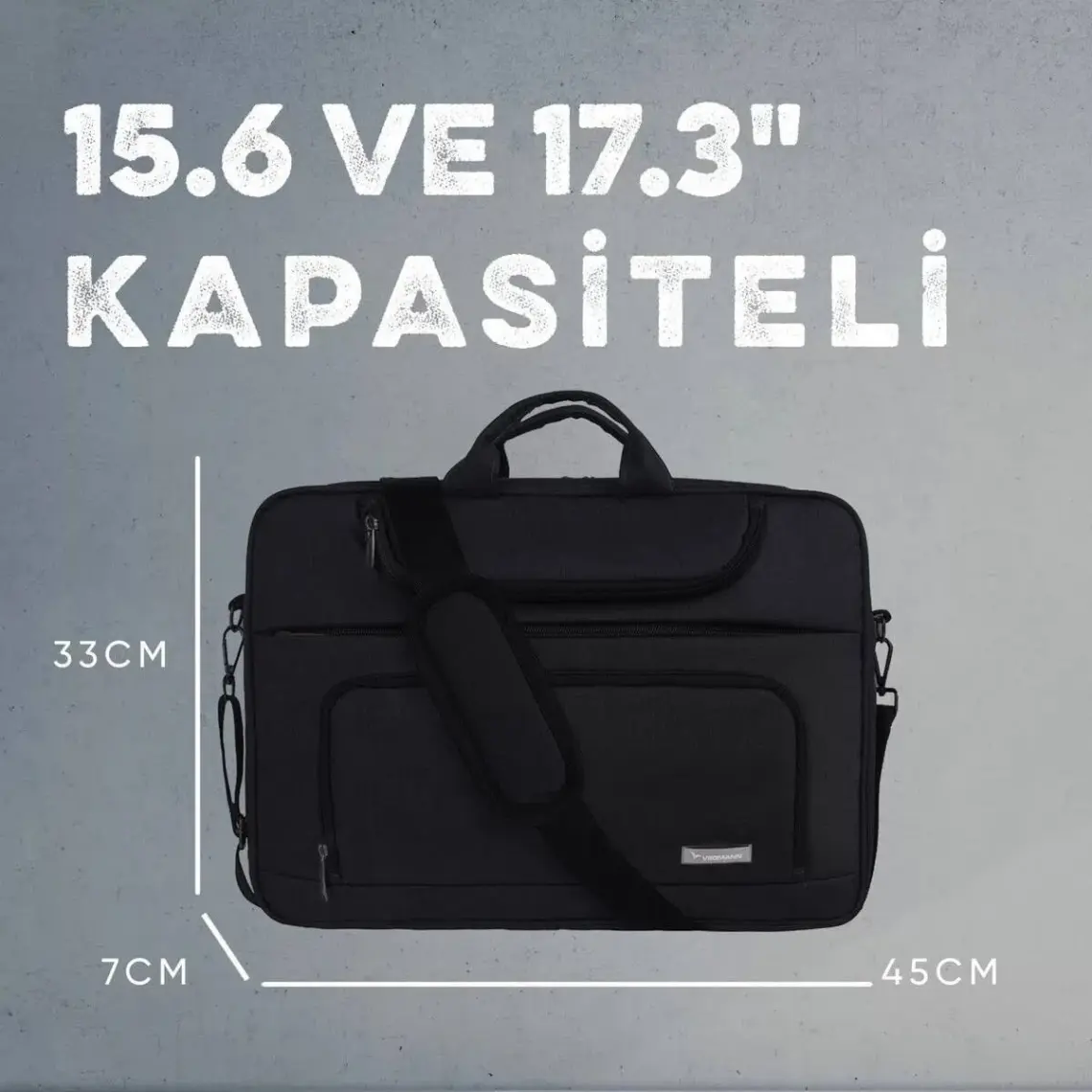 Vegmann Norma 17-17,3 Inç Dizüstü Bilgisayar Uyumlu Siyah Evrak ve Laptop Çantası