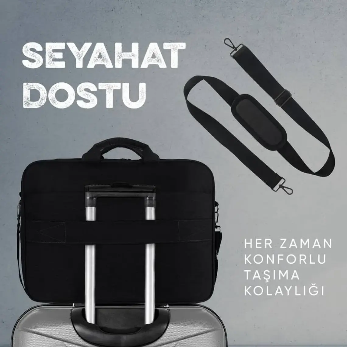 Vegmann Norma 17-17,3 Inç Dizüstü Bilgisayar Uyumlu Siyah Evrak ve Laptop Çantası