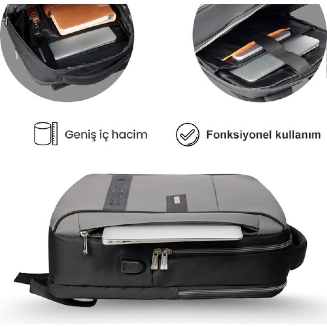 Npo Prestige 16" Smart Notebook Sırt Çantası-Gri
