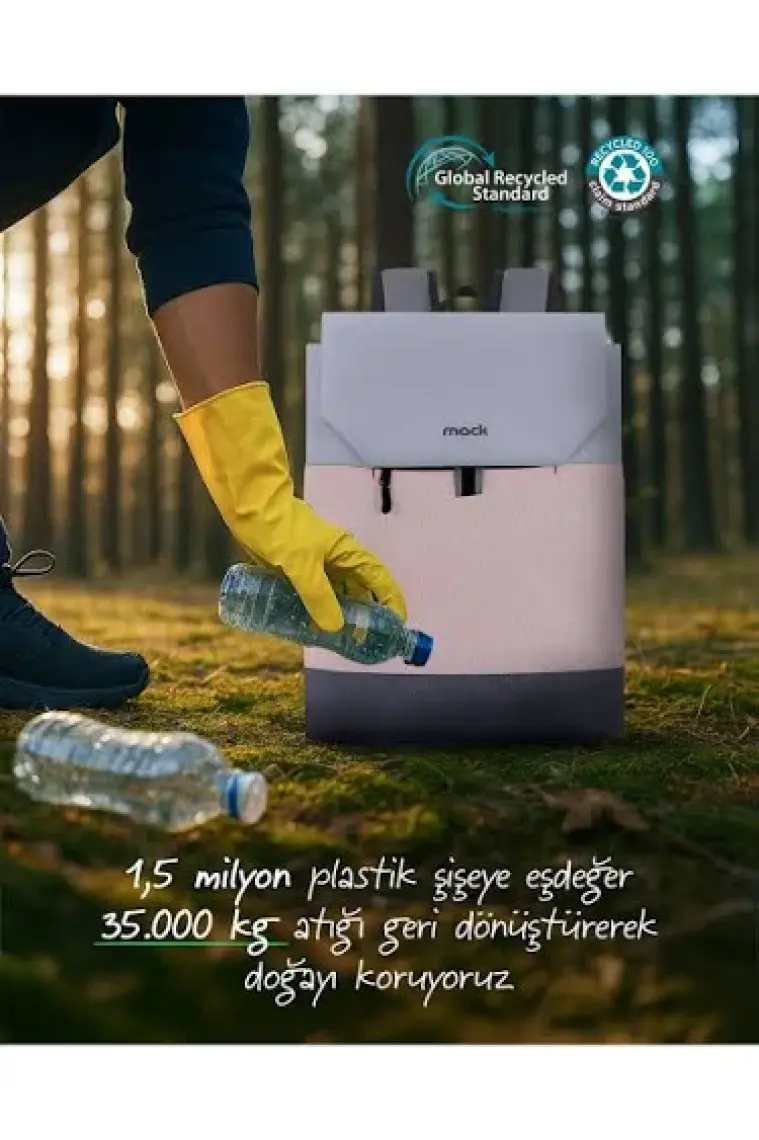 Mack MCE-1302 14.1" Zen Eco Günlük Sırt Çantası Pembe Gri
